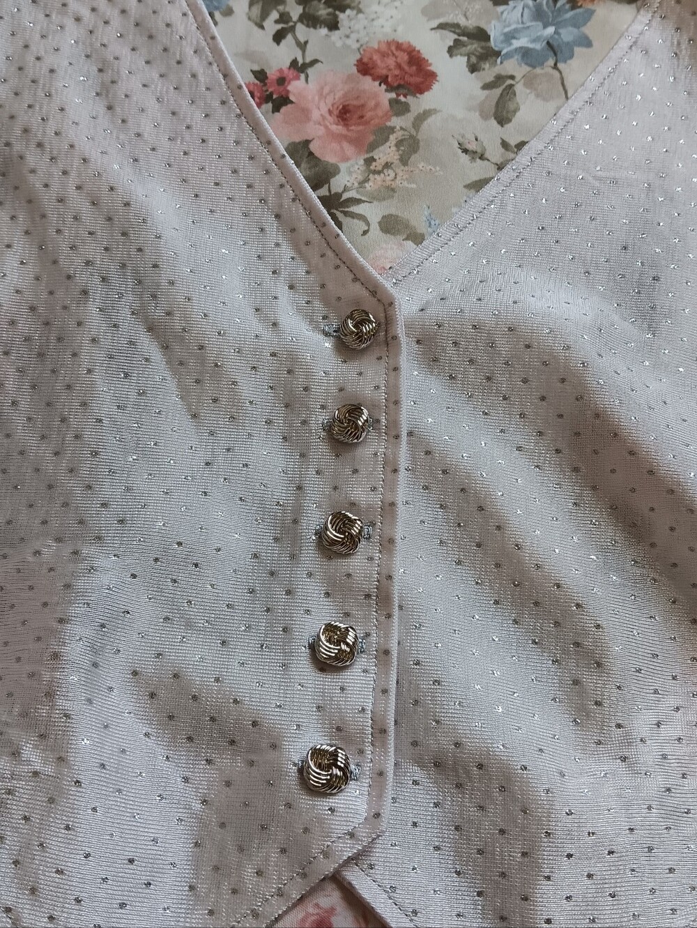 70s Handmade Floral Fairytale Dress, Approx. Sz M, Vintage Whimsical Fairycore - Picture 10 of 16